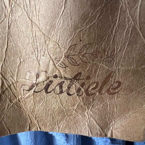 Listicle Swiss Dot Maternity Dress Large Babydoll Smocked Square Neck Chiffon - Picture 9 of 15